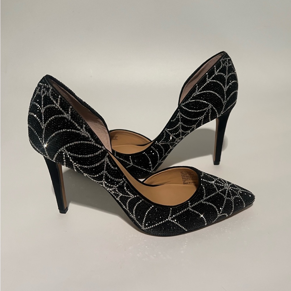INC international concepts Black Spider Web Heels